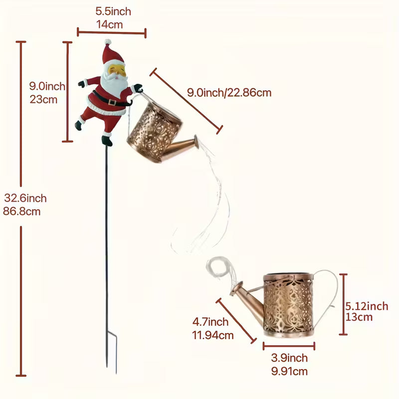 Solar-Powered Santa Claus Hanging Light with Cute Palace Lantern - LED Outdoor/Indoor Christmas Decoration