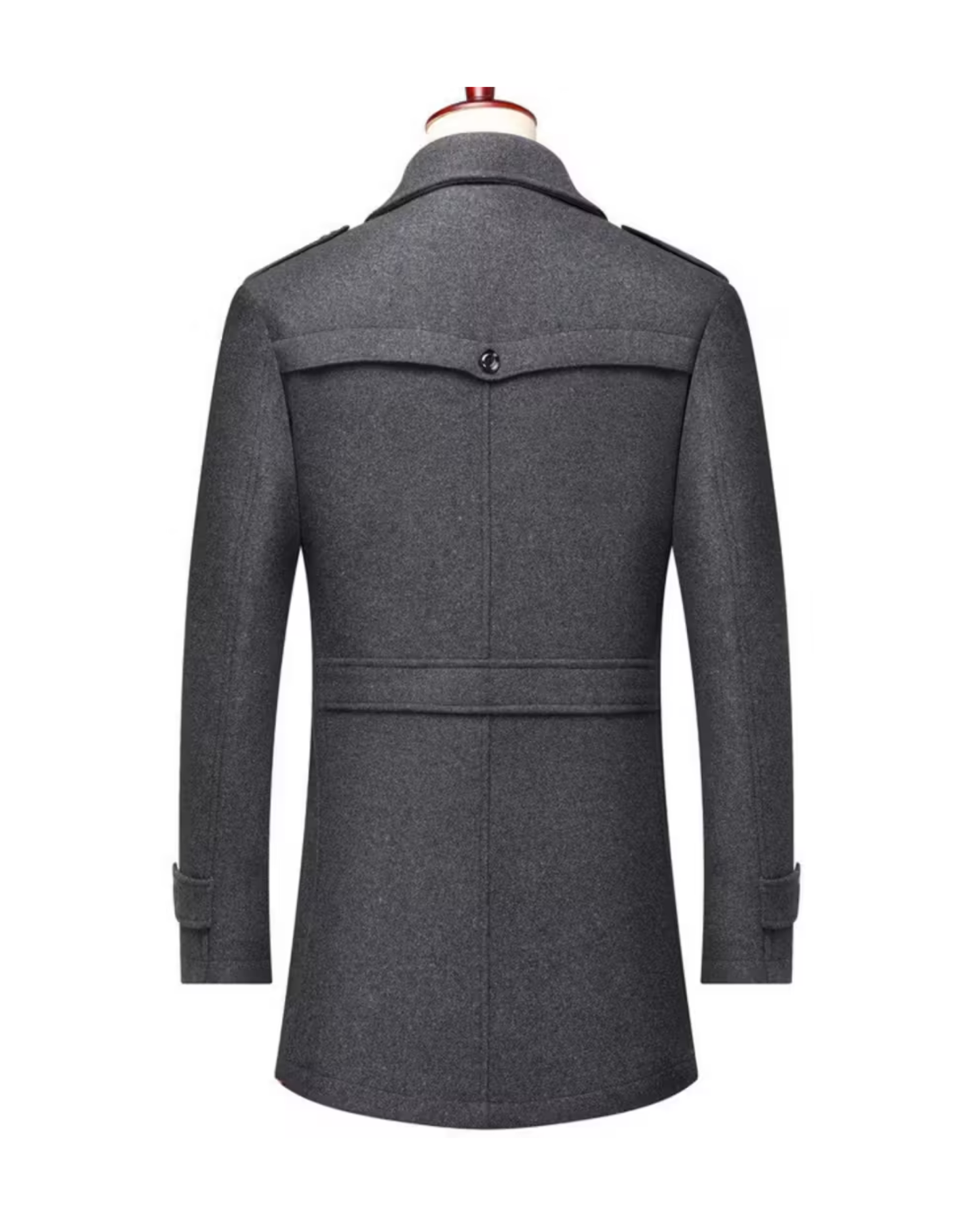 Warme Herren-Herbst-/Winterjacke mit umklappbarem Kragen und abnehmbarem Reißverschlussschal