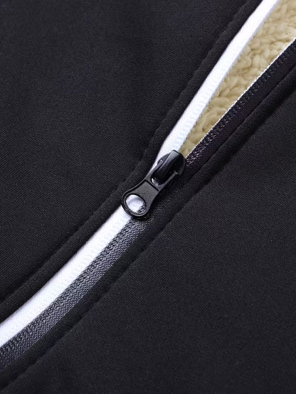 Men'S Heavyweight Full-Zip Hooded Jacket - Thermal Insulated Winter Coat with Front Zipper Closure