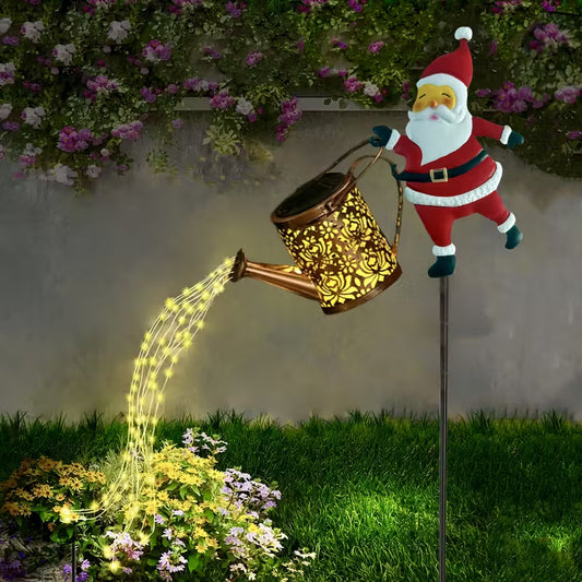 Solar-Powered Santa Claus Hanging Light with Cute Palace Lantern - LED Outdoor/Indoor Christmas Decoration