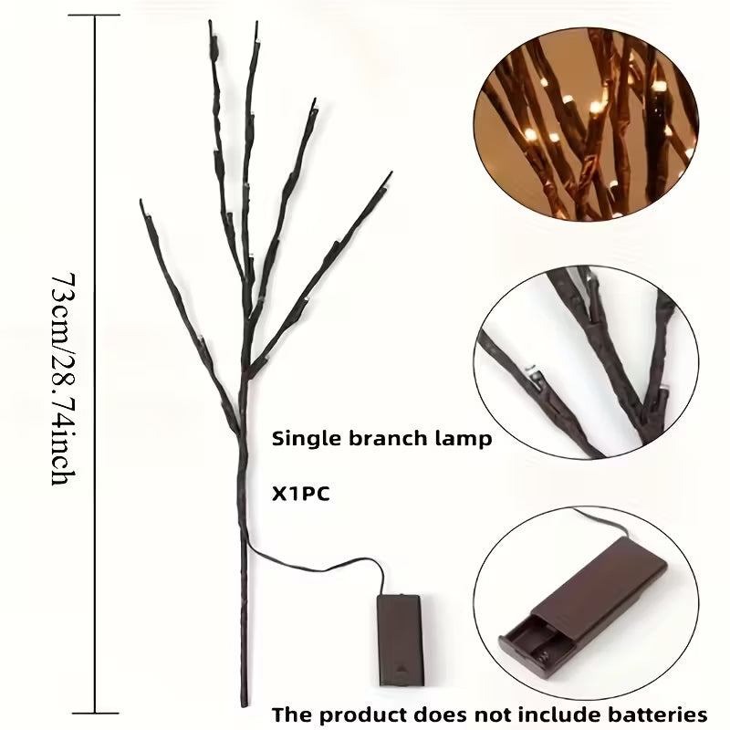 20 LED Branch Lights, Battery-Powered